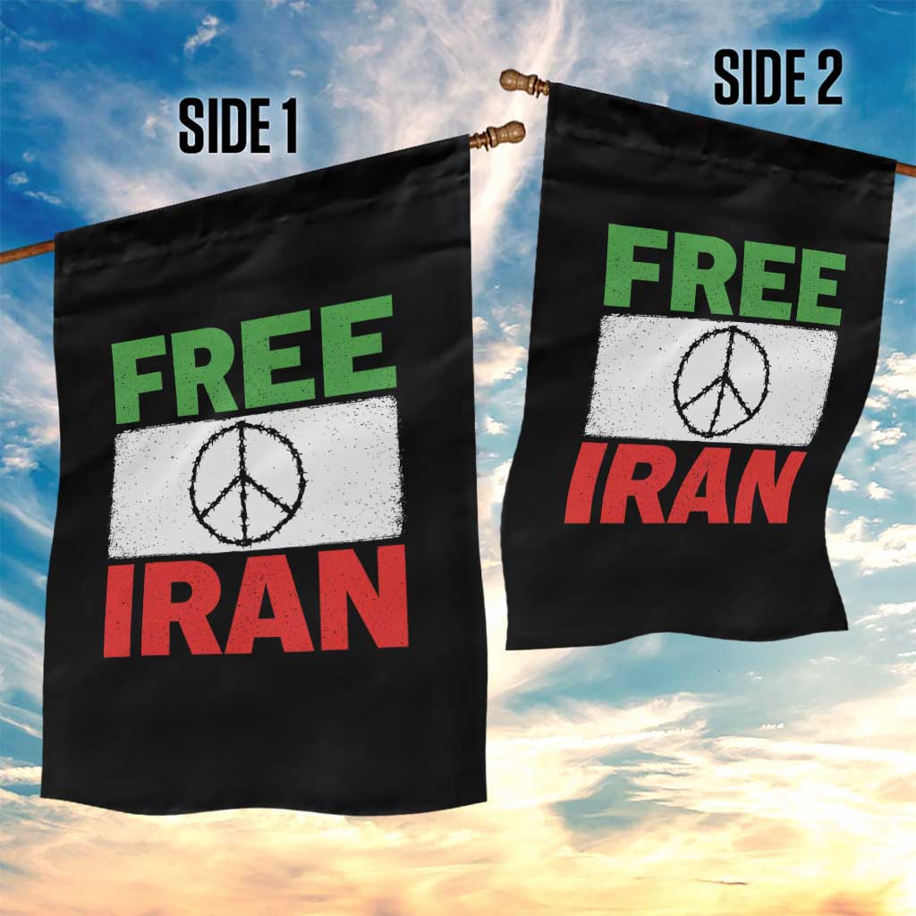 Free Iran Garden Flag Stop War Barbed Wire Peace Sign TS11 Print Your Wear