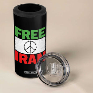 Free Iran 4 in 1 Can Cooler Tumbler Stop War Barbed Wire Peace Sign TS11 Print Your Wear