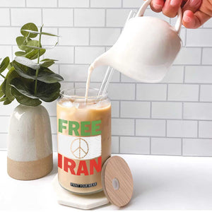 Free Iran Glass Can Stop War Barbed Wire Peace Sign TS11 Print Your Wear