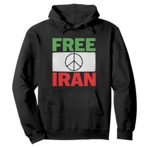 Free Iran Hoodie Stop War Barbed Wire Peace Sign TS11 Black Print Your Wear