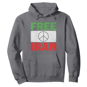 Free Iran Hoodie Stop War Barbed Wire Peace Sign TS11 Charcoal Print Your Wear
