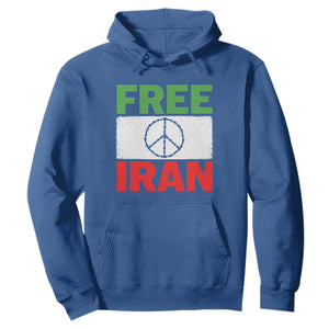 Free Iran Hoodie Stop War Barbed Wire Peace Sign TS11 Royal Blue Print Your Wear