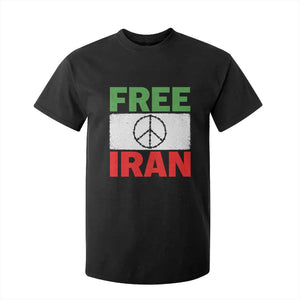 Free Iran T Shirt For Kid Stop War Barbed Wire Peace Sign TS11 Black Print Your Wear