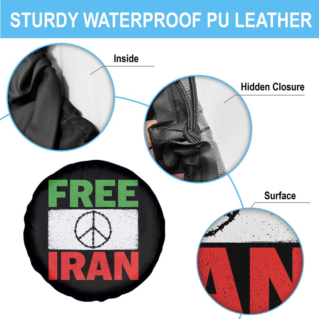Free Iran Spare Tire Cover Stop War Barbed Wire Peace Sign TS11 Print Your Wear