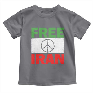 Free Iran Toddler T Shirt Stop War Barbed Wire Peace Sign TS11 Charcoal Print Your Wear