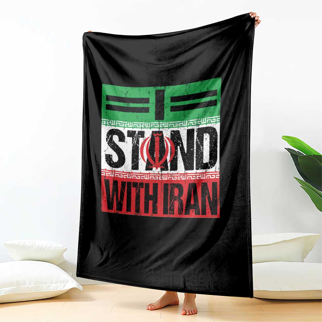 I Stand With Iran Throw Blanket Iranian People Freedom Protest TS11 Print Your Wear