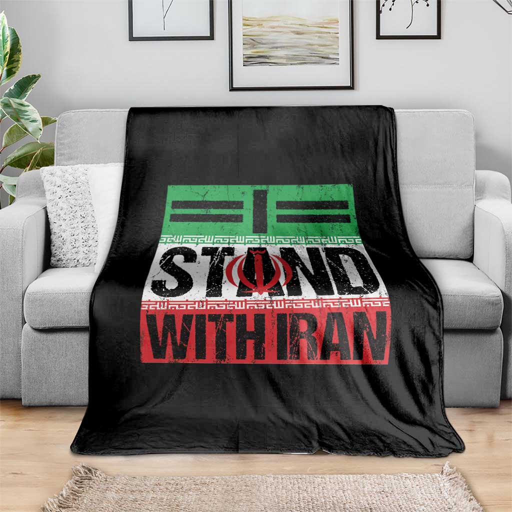 I Stand With Iran Throw Blanket Iranian People Freedom Protest TS11 Print Your Wear