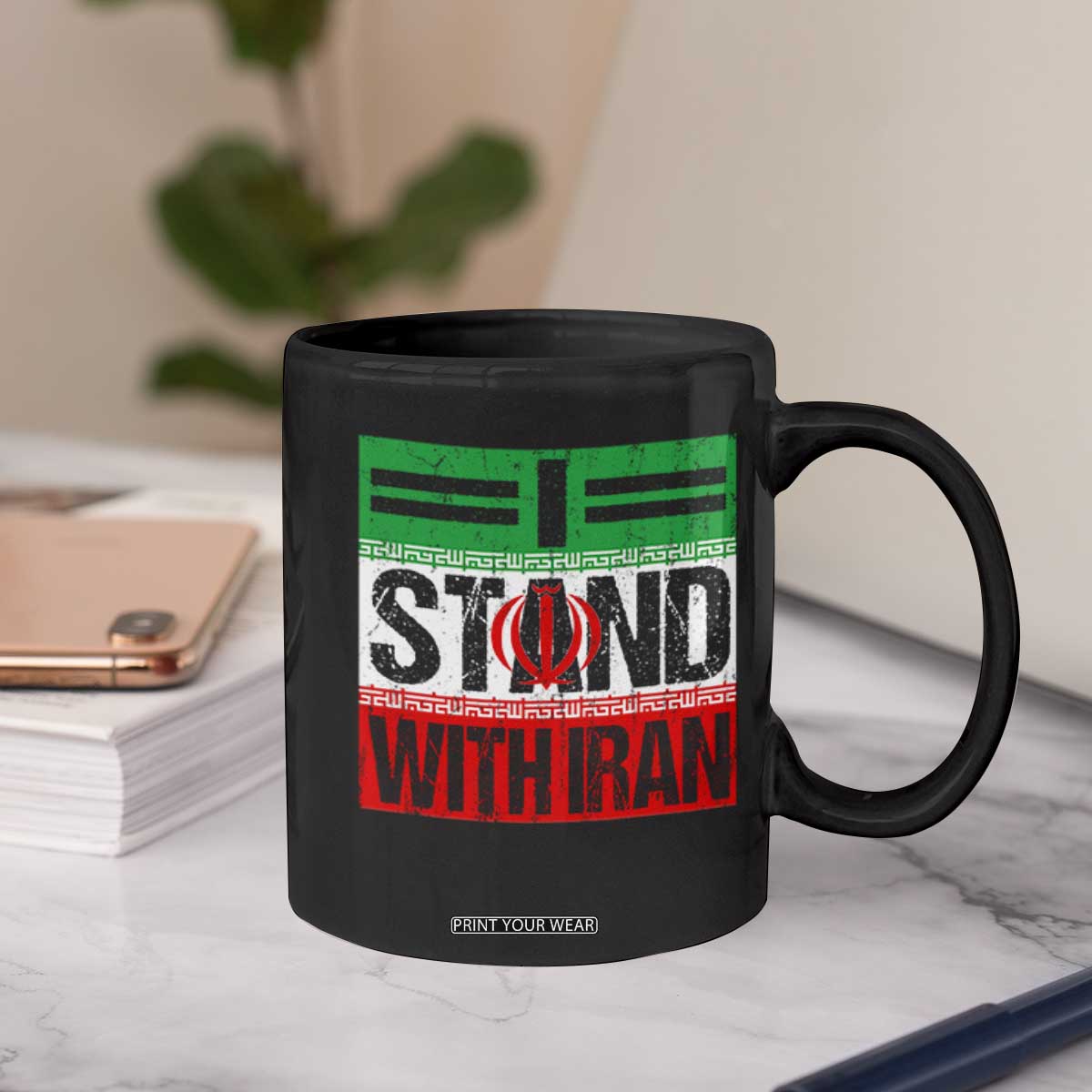 I Stand With Iran Coffee Mug Iranian People Freedom Protest TS11 Print Your Wear