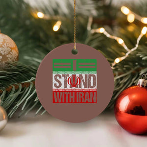 I Stand With Iran Ceramic Ornament Iranian People Freedom Protest TS11 1pc Mocha Print Your Wear