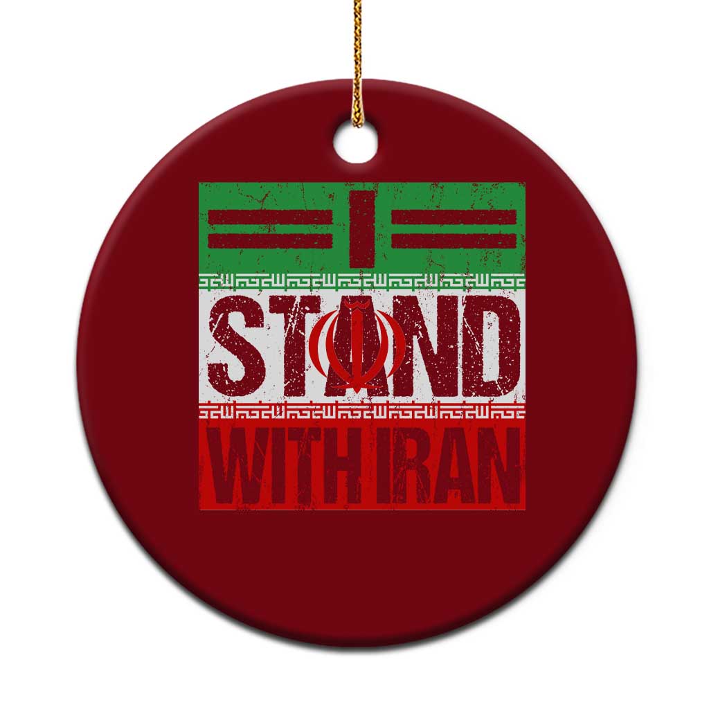 I Stand With Iran Ceramic Ornament Iranian People Freedom Protest TS11 1pc Red Print Your Wear