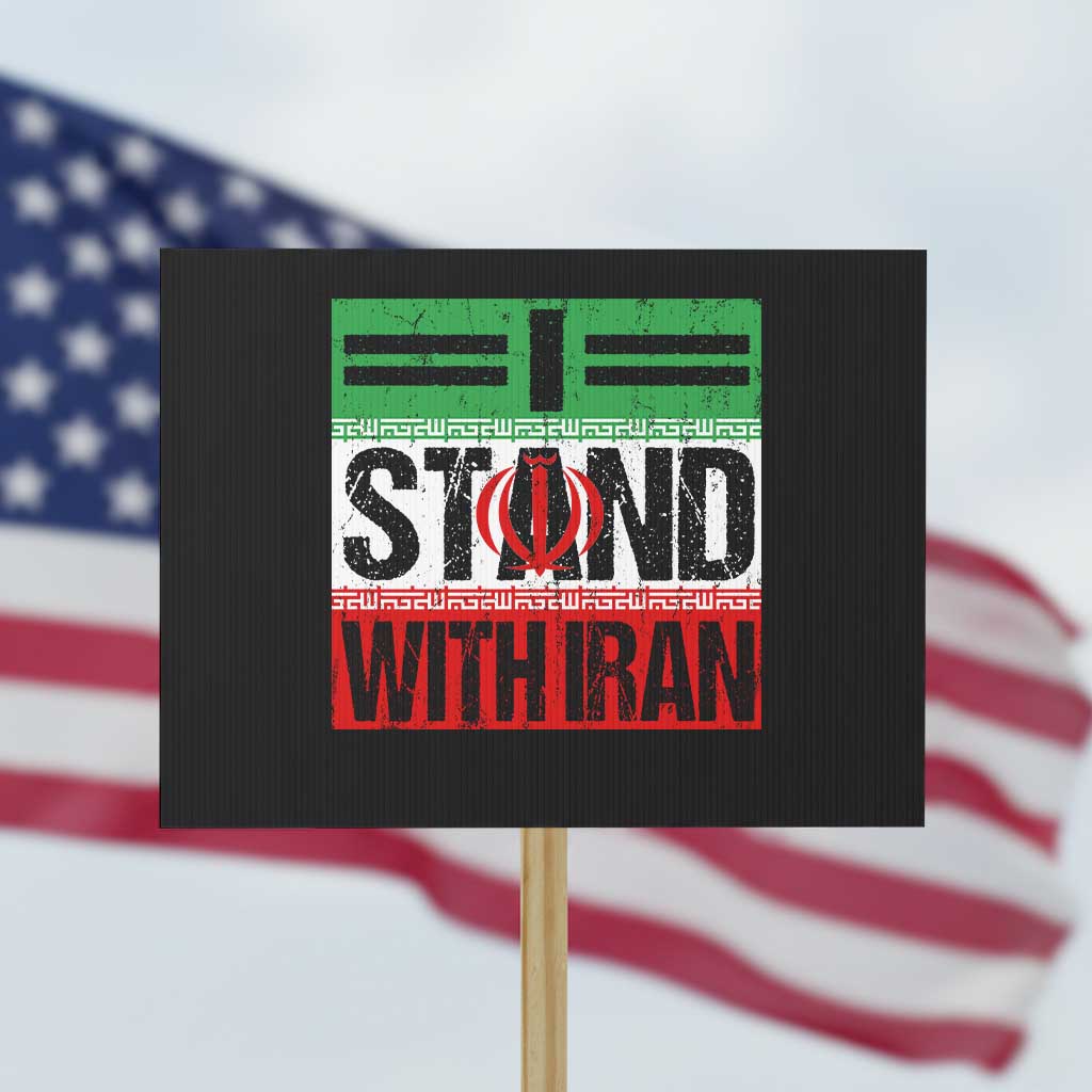 I Stand With Iran Protest Sign Iranian People Freedom Protest TS11 Horizontal 18