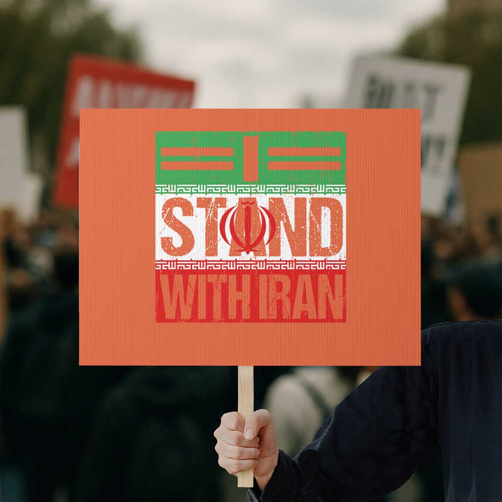 I Stand With Iran Protest Sign Iranian People Freedom Protest TS11 Horizontal 18