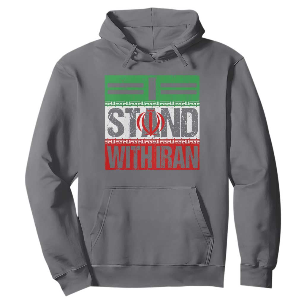 I Stand With Iran Hoodie Iranian People Freedom Protest TS11 Charcoal Print Your Wear