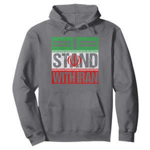 I Stand With Iran Hoodie Iranian People Freedom Protest TS11 Charcoal Print Your Wear
