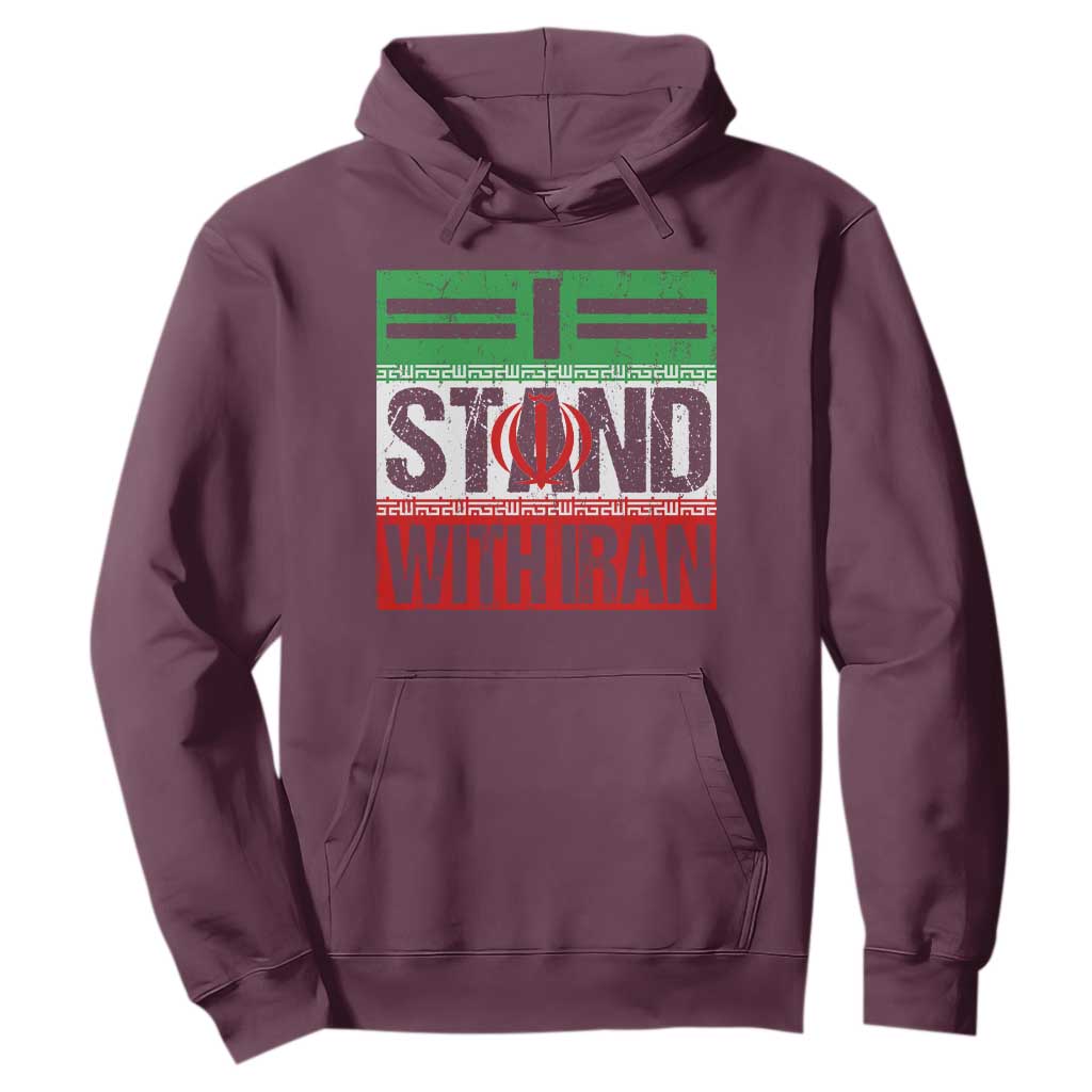 I Stand With Iran Hoodie Iranian People Freedom Protest TS11 Maroon Print Your Wear