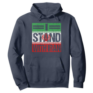 I Stand With Iran Hoodie Iranian People Freedom Protest TS11 Navy Print Your Wear