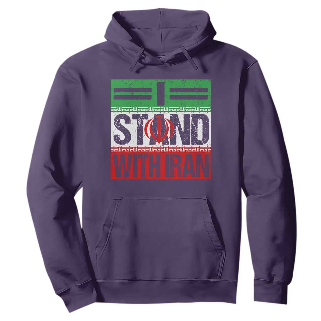 I Stand With Iran Hoodie Iranian People Freedom Protest TS11 Purple Print Your Wear