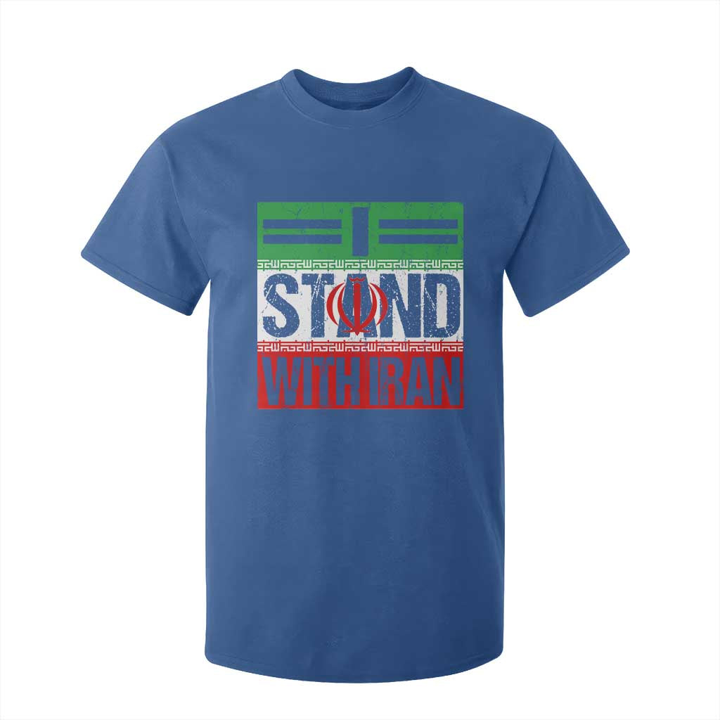 I Stand With Iran T Shirt For Kid Iranian People Freedom Protest TS11 Royal Blue Print Your Wear