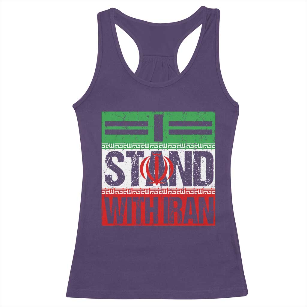 I Stand With Iran Racerback Tank Top Iranian People Freedom Protest TS11 Purple Print Your Wear