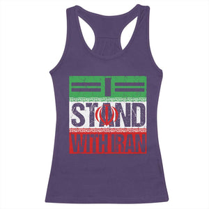 I Stand With Iran Racerback Tank Top Iranian People Freedom Protest TS11 Purple Print Your Wear