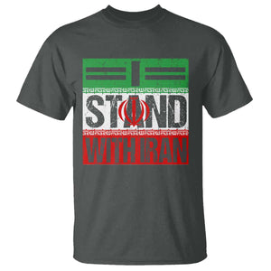 I Stand With Iran T Shirt Iranian People Freedom Protest TS11 Dark Heather Print Your Wear