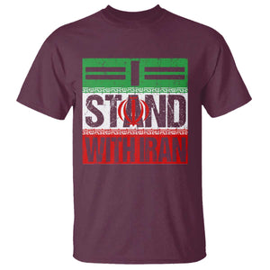 I Stand With Iran T Shirt Iranian People Freedom Protest TS11 Maroon Print Your Wear