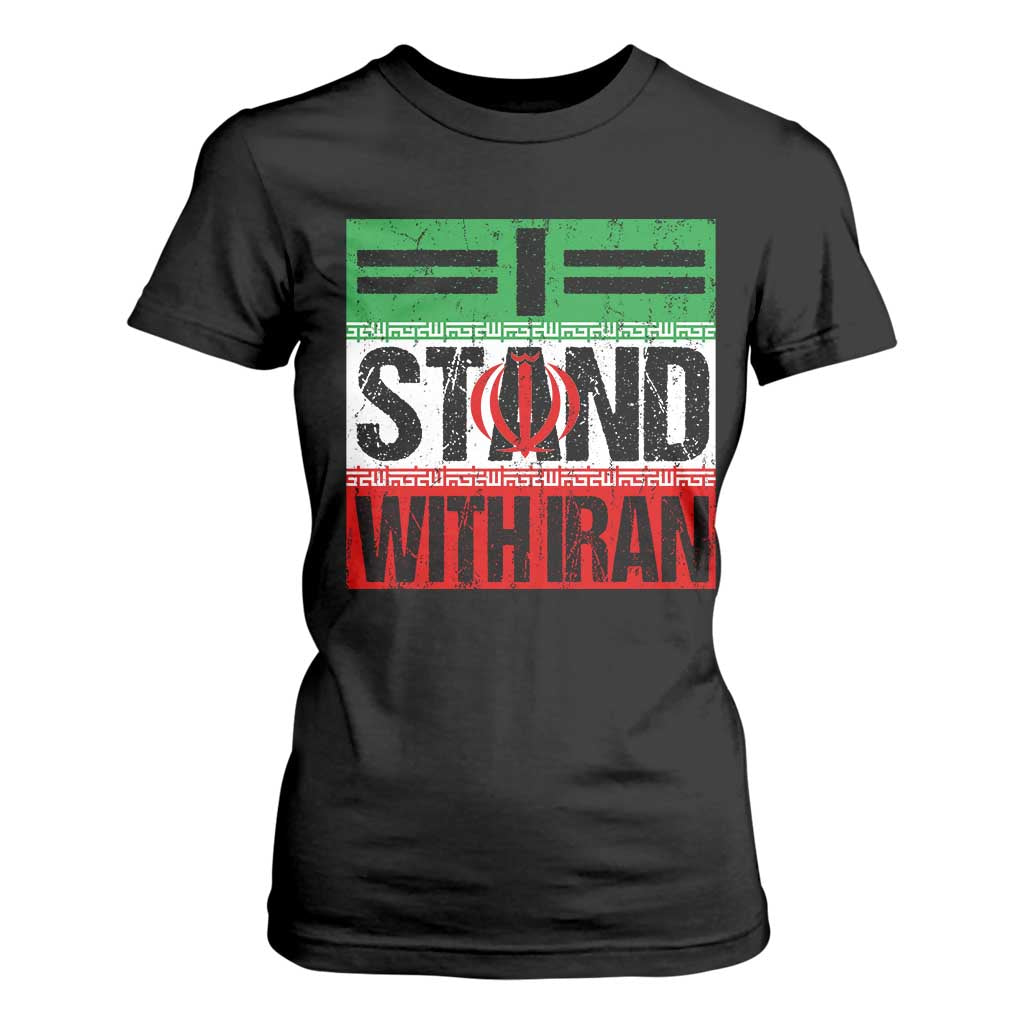 I Stand With Iran T Shirt For Women Iranian People Freedom Protest TS11 Black Print Your Wear