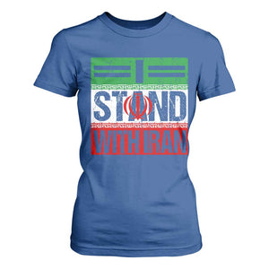 I Stand With Iran T Shirt For Women Iranian People Freedom Protest TS11 Royal Blue Print Your Wear
