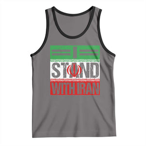 I Stand With Iran Tank Top Iranian People Freedom Protest TS11 Deep Heather Black Print Your Wear