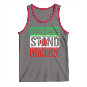I Stand With Iran Tank Top Iranian People Freedom Protest TS11 Deep Heather Red Print Your Wear