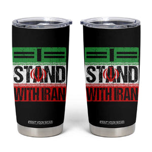 I Stand With Iran Tumbler Cup Iranian People Freedom Protest TS11 Black Print Your Wear