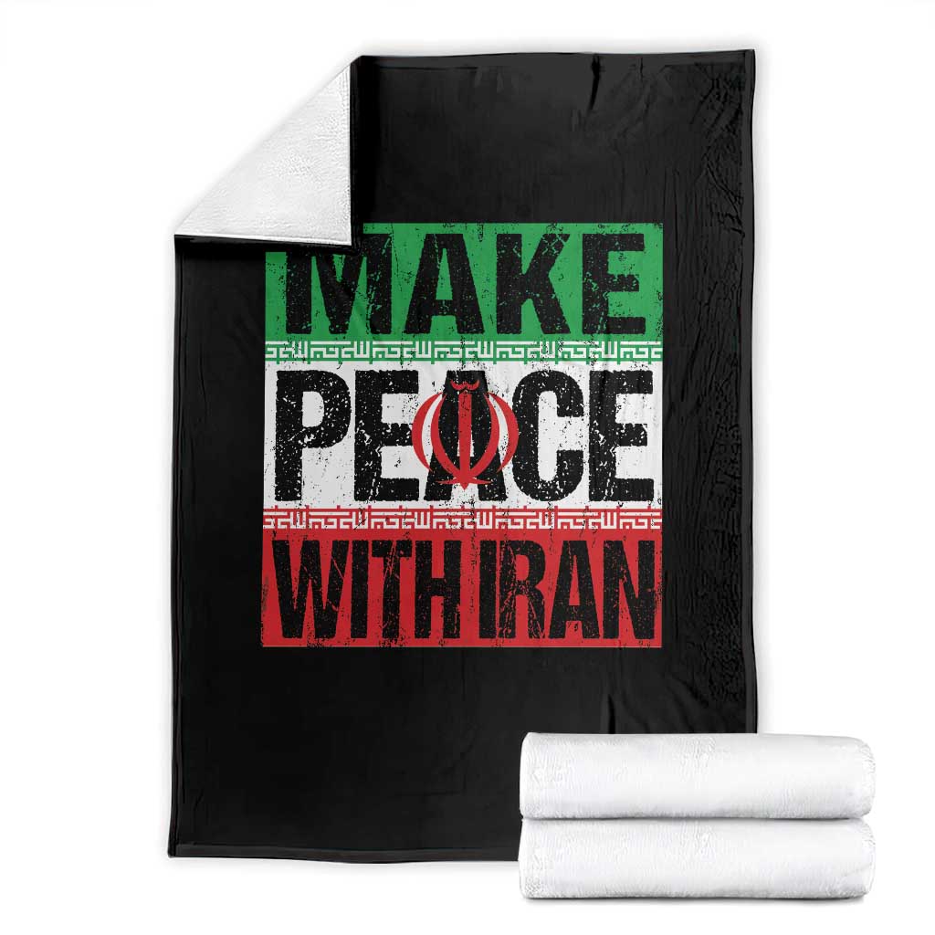 Make Peace With Iran Throw Blanket Peace Pacifist Stop War In Middle East TS11 Black Print Your Wear