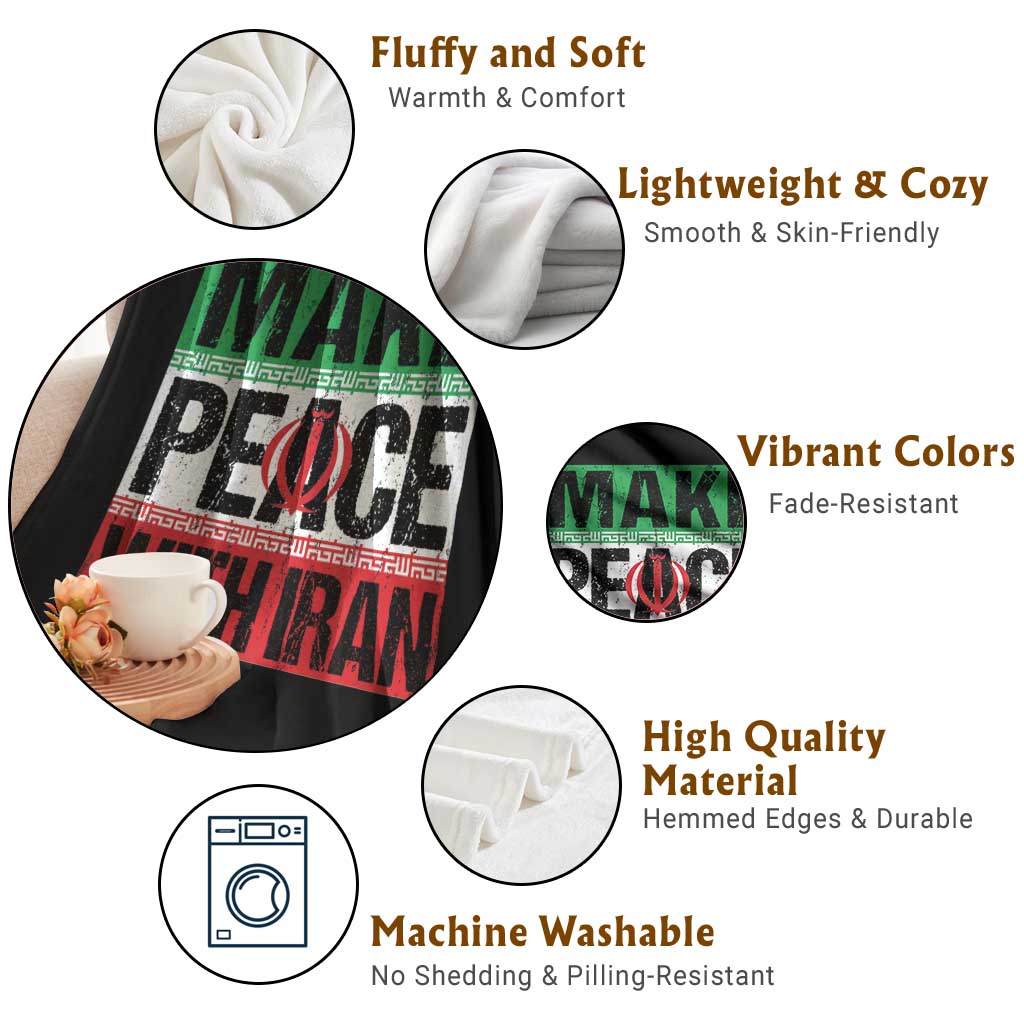 Make Peace With Iran Throw Blanket Peace Pacifist Stop War In Middle East TS11 Print Your Wear