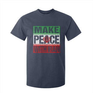 Make Peace With Iran T Shirt For Kid Peace Pacifist Stop War In Middle East TS11 Navy Print Your Wear