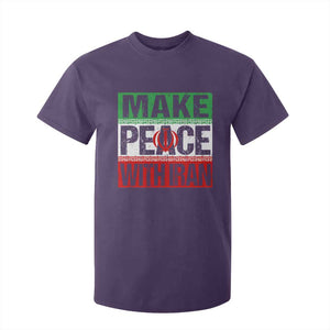 Make Peace With Iran T Shirt For Kid Peace Pacifist Stop War In Middle East TS11 Purple Print Your Wear