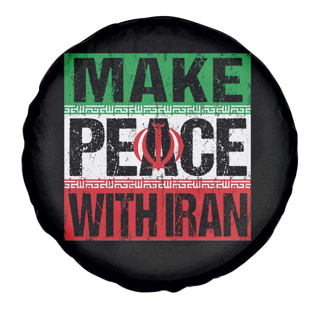 Make Peace With Iran Spare Tire Cover Peace Pacifist Stop War In Middle East TS11 Print Your Wear