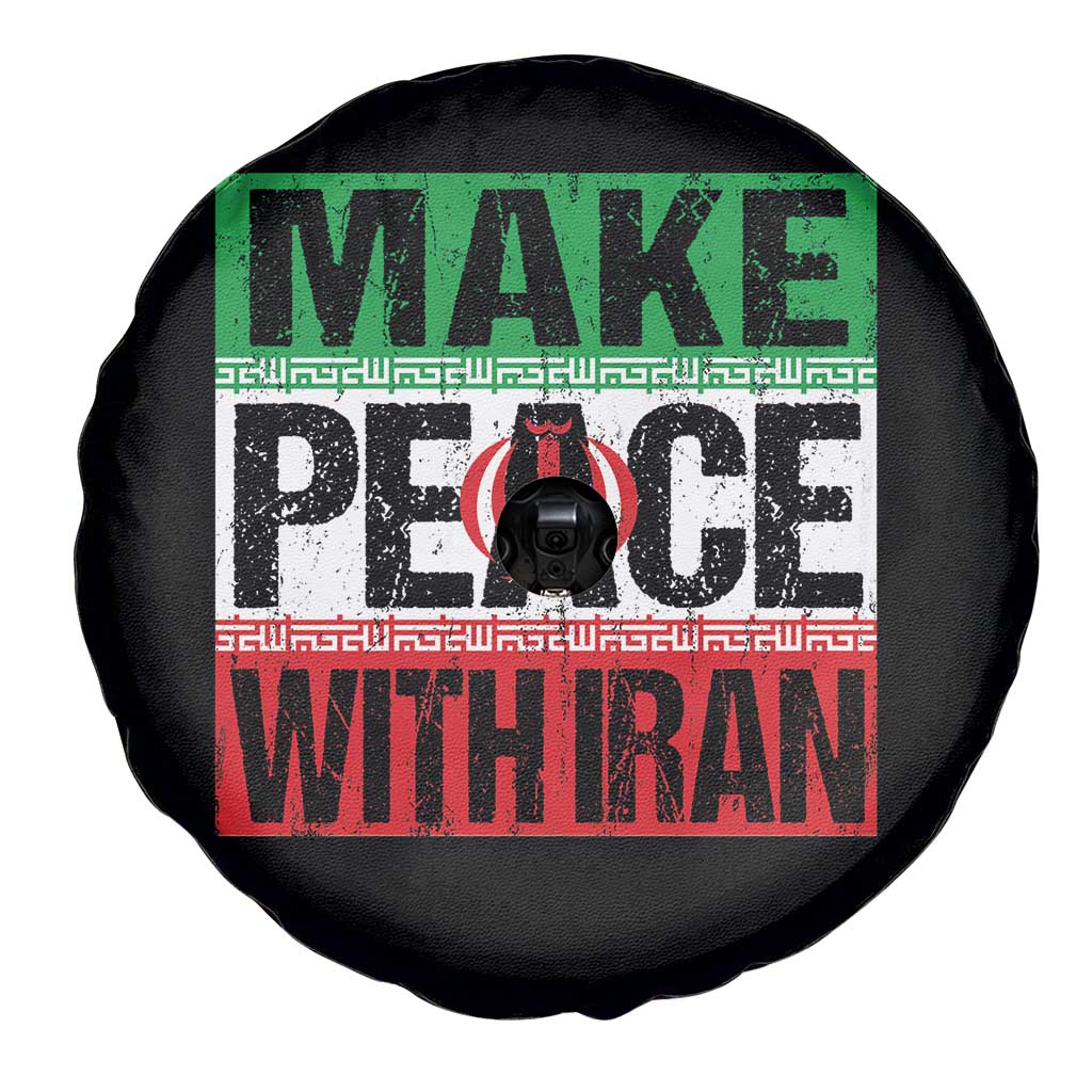 Make Peace With Iran Spare Tire Cover Peace Pacifist Stop War In Middle East TS11 Print Your Wear