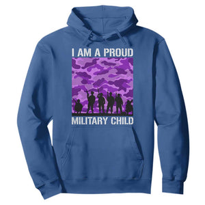 I Am A Proud Military Child Hoodie Military Child Month Purple Camouflage Flag TS11 Royal Blue Print Your Wear