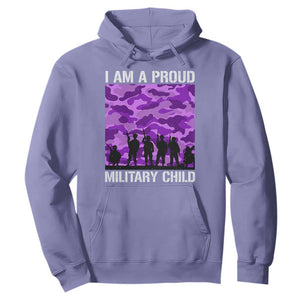 I Am A Proud Military Child Hoodie Military Child Month Purple Camouflage Flag TS11 Violet Print Your Wear