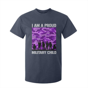 I Am A Proud Military Child T Shirt For Kid Military Child Month Purple Camouflage Flag TS11 Navy Print Your Wear