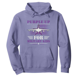 Purple Up For Military Kids Hoodie Vintage American Flag Fights TS11 Violet Print Your Wear