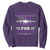 Purple Up For Military Kids Sweatshirt Vintage American Flag Fights TS11 Purple Print Your Wear