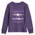 Purple Up For Military Kids Youth Sweatshirt Vintage American Flag Fights TS11 Purple Print Your Wear