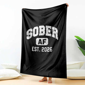 Sober AF 2026 AA Recovery Achiever Sobriety Anniversary Throw Blanket TS11 Print Your Wear