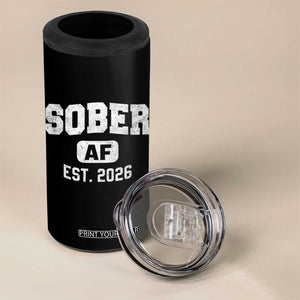 Sober AF 2026 AA Recovery Achiever Sobriety Anniversary 4 in 1 Can Cooler Tumbler TS11 Print Your Wear