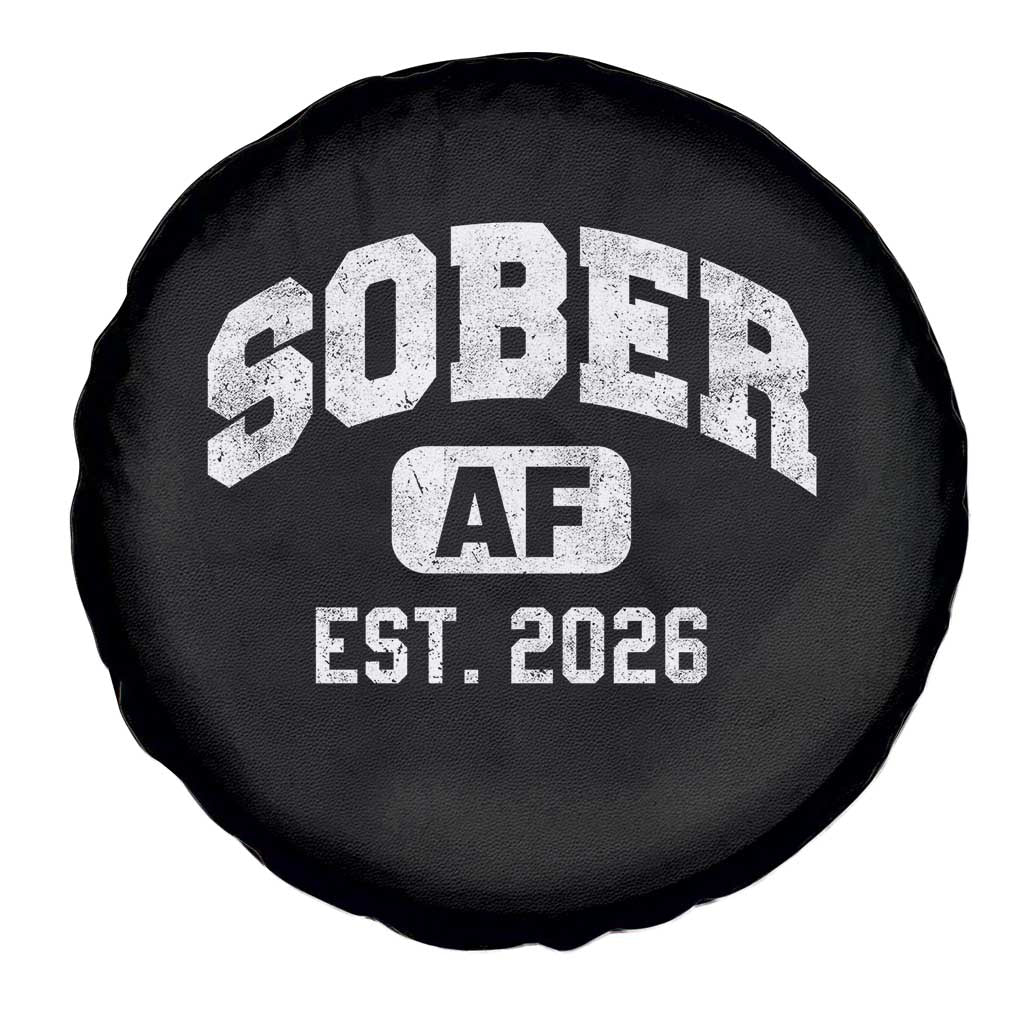 Sober AF 2026 AA Recovery Achiever Sobriety Anniversary Spare Tire Cover TS11 Print Your Wear