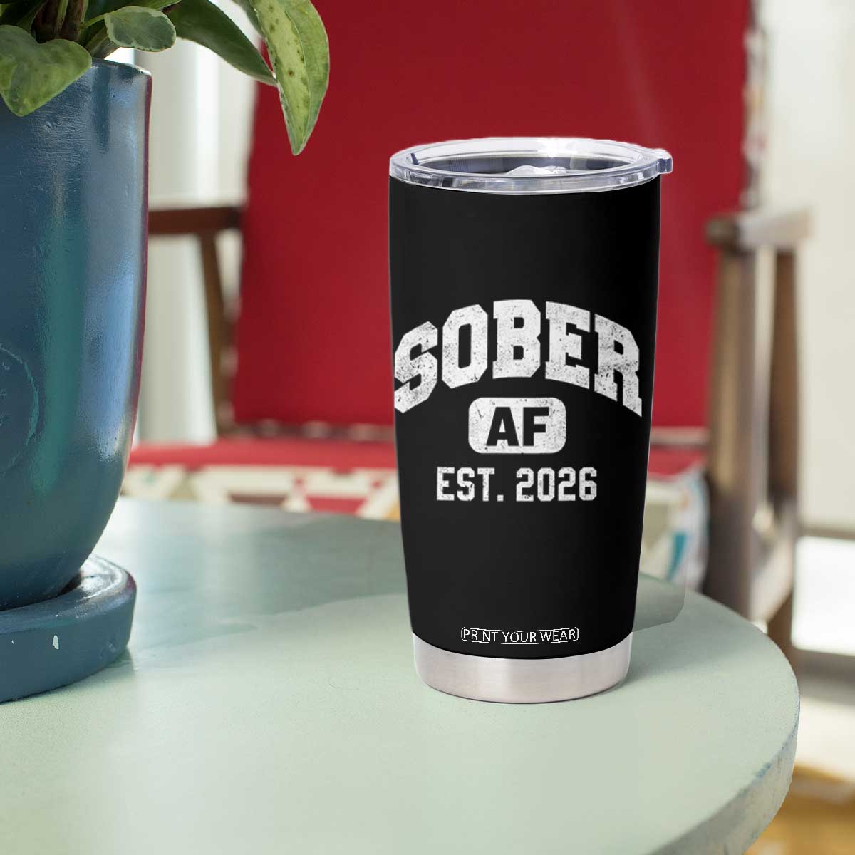 Sober AF 2026 AA Recovery Achiever Sobriety Anniversary Tumbler Cup TS11 Print Your Wear