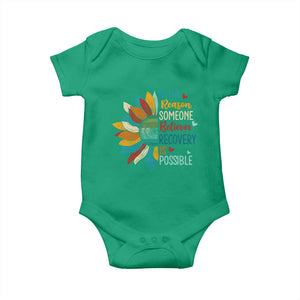 Sober Recover Baby Onesie Be The Reason Someone Believes Recovery Is Possible TS11 Irish Green Print Your Wear