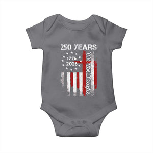 250 Years America Anniversary Christian USA Flag Baby Onesie TS11 Charcoal Print Your Wear