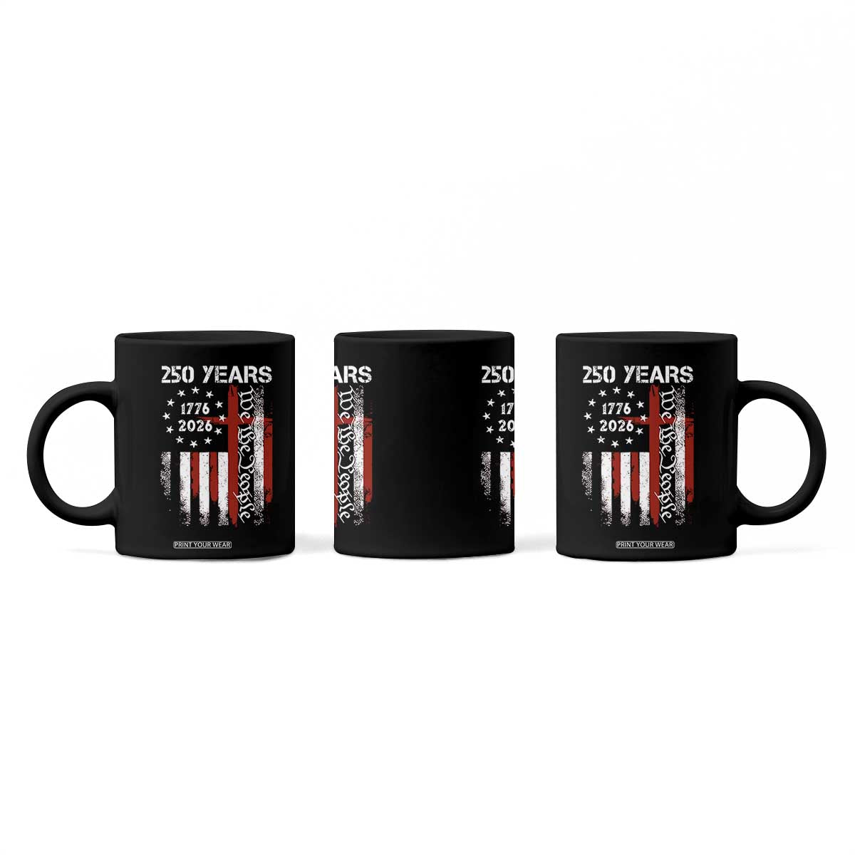 250 Years America Anniversary Christian USA Flag Coffee Mug TS11 Print Your Wear